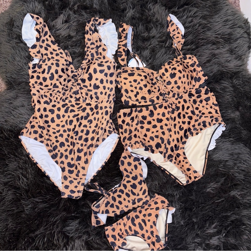 Marina West mommy & me leopard swim set